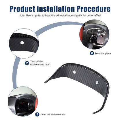 Real Carbon Fiber Dashboard Instrument Cover Trim For Toyota Supra A90 2019-22 12