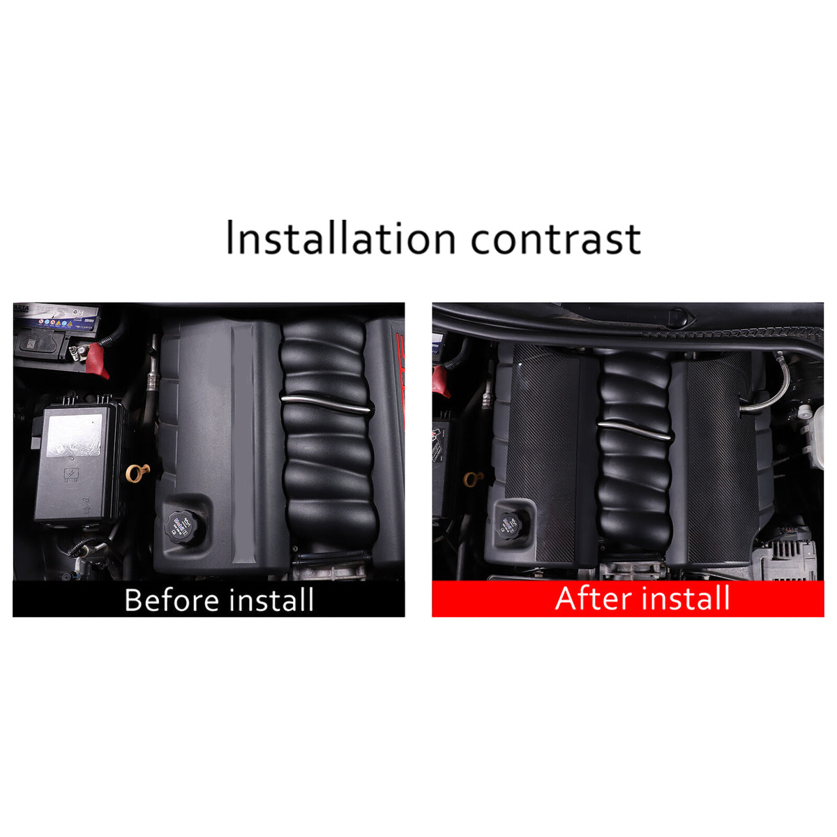 Real Carbon Fiber Engine hood Protection Cover Trim for corvette C6 05-13 4
