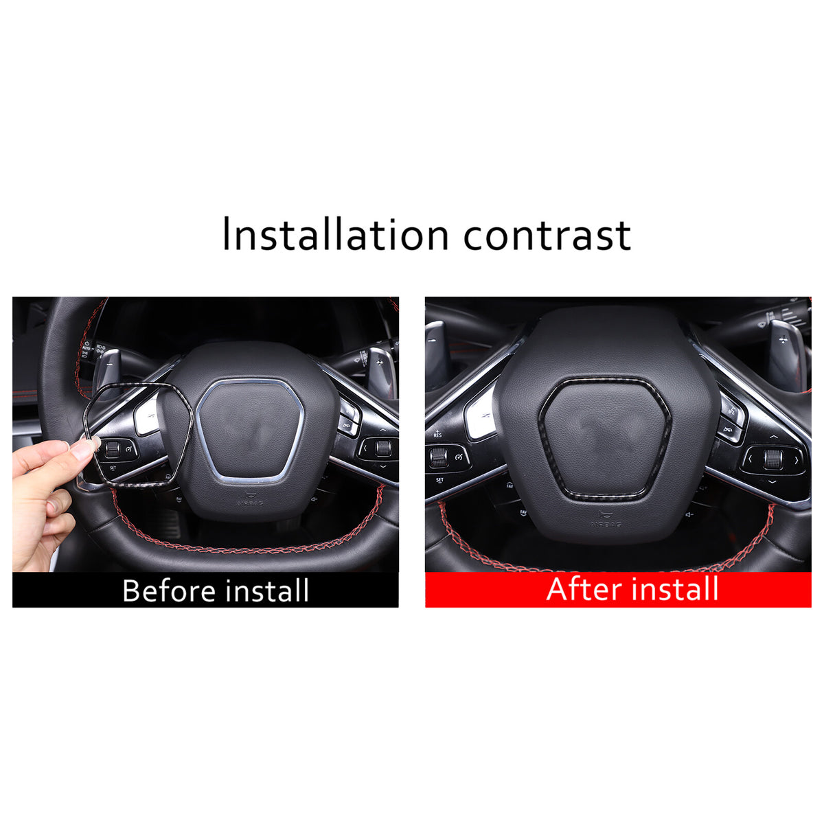 Carbon Fiber ABS Interior Full Decor Cover Trim Kit For Corvette C8 2020-2025 - Styles 41-45 35