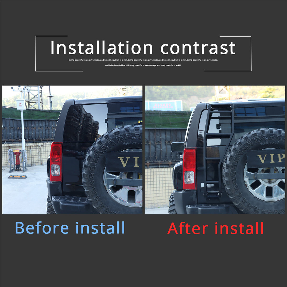 Back Rear Roof Ladder Tailgate Driver Side Rack Basket For Hummer H3 2005-09 US 5