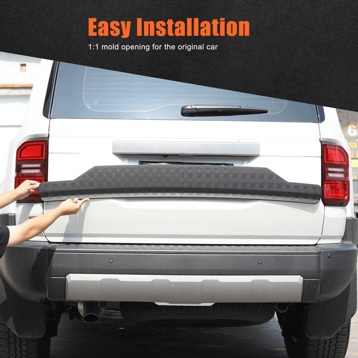 Rear Trunk Tailgate Anti-Scratch Trim Strip For Toyota Land Cruiser LC250 24+ 15