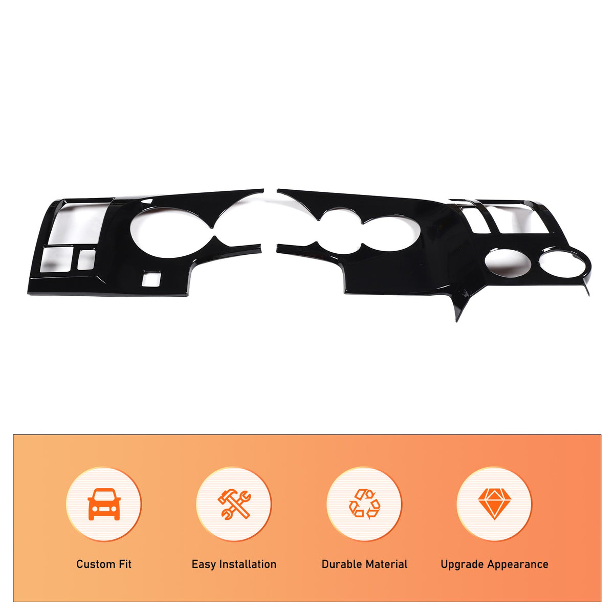 Glossy Piano Black ABS Instrument Panel Trim Cover For Toyota Tundra 2007-13 US 9