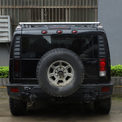 ABS Silver Front & Rear Roof Light Guard Cover Trim Set For Hummer H2 2003-2009 19