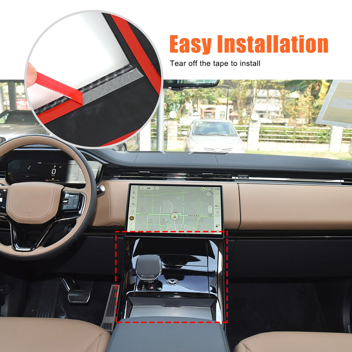 Carbon Fiber Center Gear Shift Panel Trim For LR Range Rover Sport L405 24+ US 5