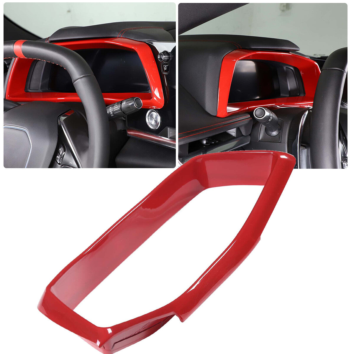 Red Full Interior Set Dash Panel Decor Cover Trim Kit For Corvette C8 2020-25 - Variants 16-20 27