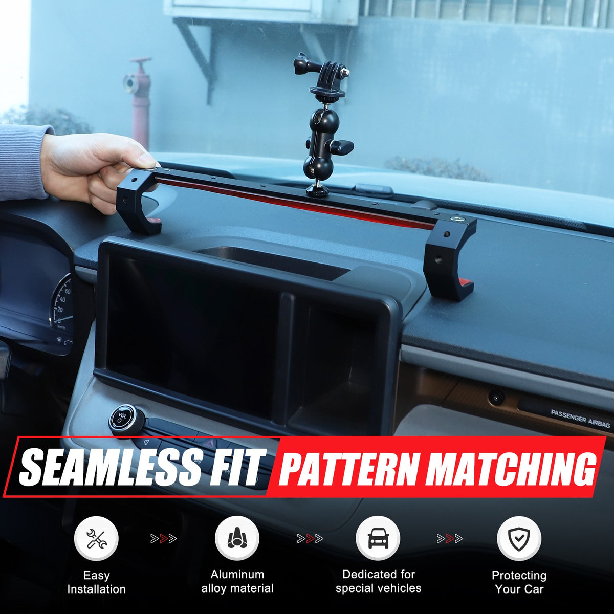Navigation Screen Rear Expansion Platform W Camera Mount For Ford Maverick 2022+ 21