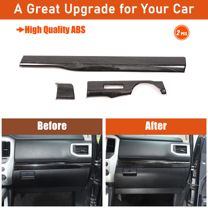 Black Wood Grain ABS Glove Box Upper Trim For Nissan Titan 2016-2023 US 23