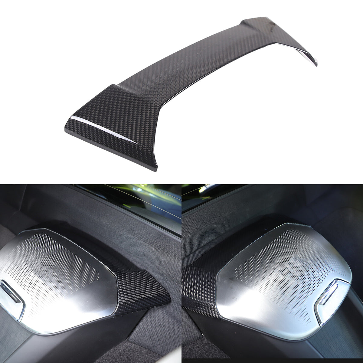 Carbon Rear Speaker Upper Top Panel Trim For Corvette C8 Convertible 2LT 3LT 20+ 15