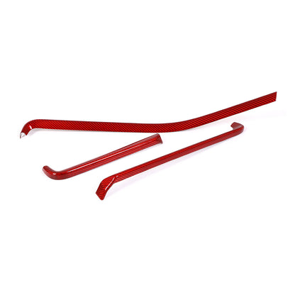 Red Real Carbon Fiber Full Interior Set Decor Trim Kit for Corvette C8 20-25 - Styles 1-5 33