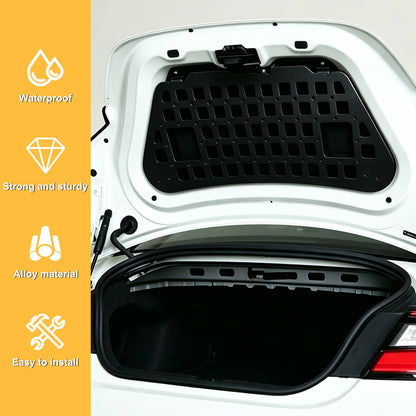 Aluminum Trunk Lid Hanging Bag Rack Molle Panel For Toyota Subaru BRZ 2022+ 9