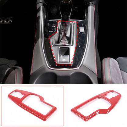 ABS Red Center Console Gear Shifter Panel Cover for Subaru WRX VB AT 2022-24 6