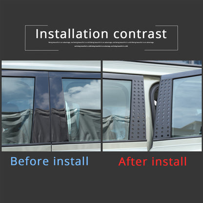 Black Aluminum Window Center Pillar Trim Panel For Land Rover Defender 2020-23 9