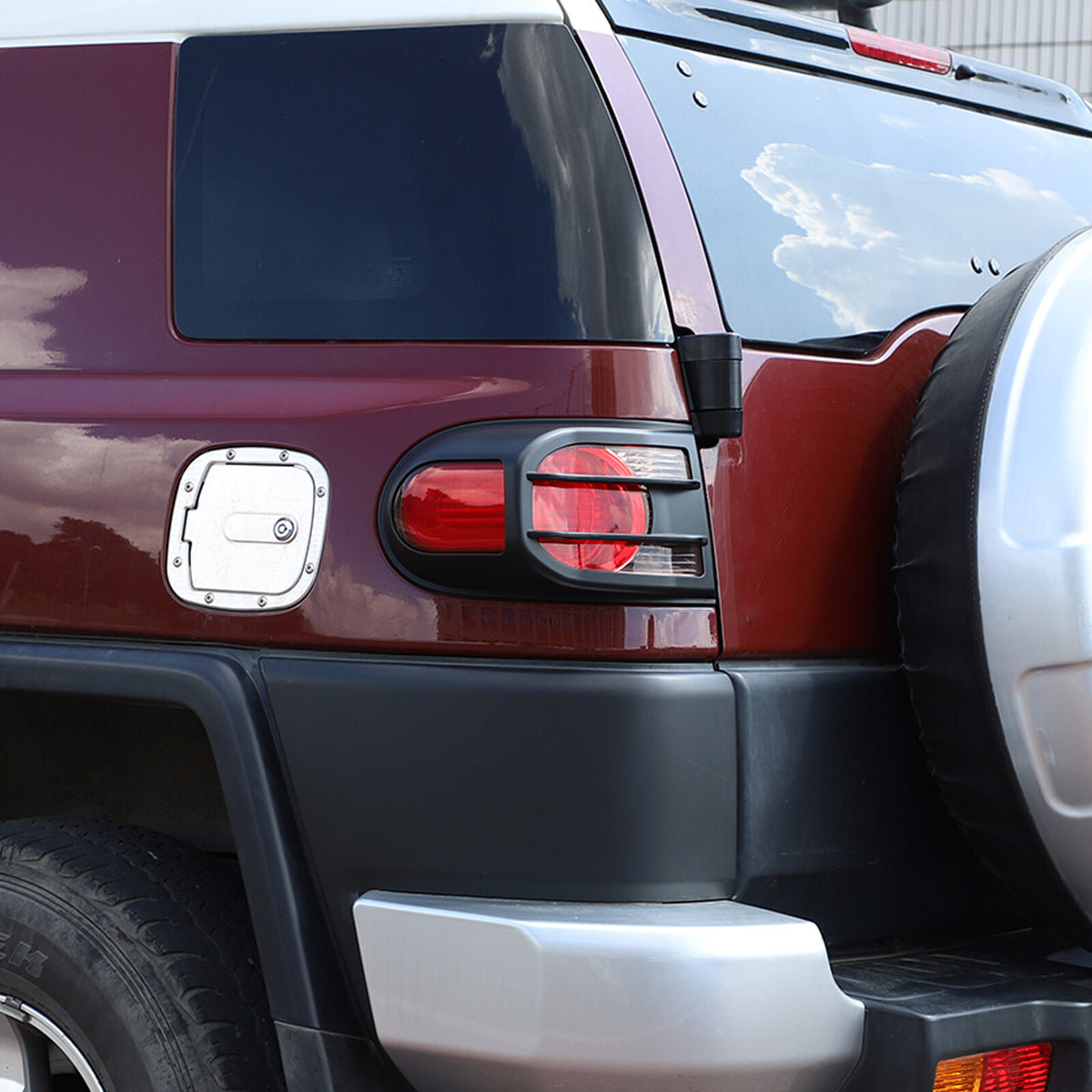 For 2007-2021Toyota FJ Cruiser Rear Tail Light Lamp Cover Trim Matte Black 2PCS 19