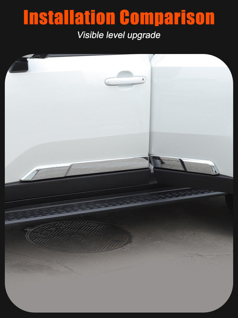 Silver Body Side Door Mouldings Cover Trim For Toyota Land Cruiser LC250 24+ 5