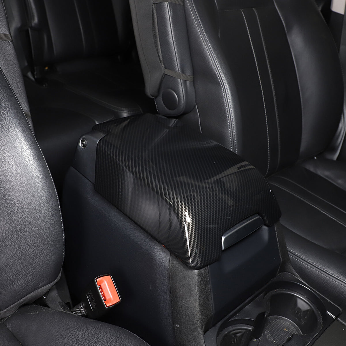 ABS Carbon Fiber Center Console Armrest Box Cover For LR Discovery 3/4 04-16 11