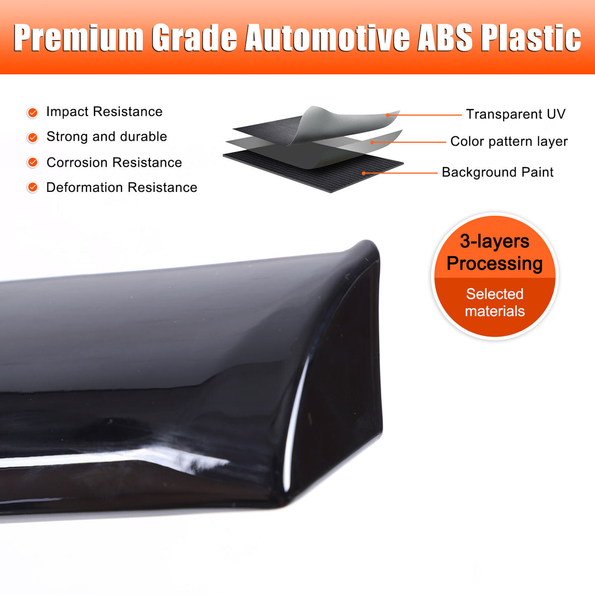 Glossy Black ABS Dashboard Cover Strip Trim For Toyota Tundra 2014-2021 16