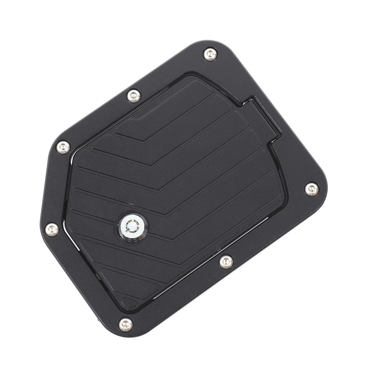 Black Aluminum Door Fuel Tank Cover W/ Lock Gas Cap Trim For Nissan Titan 16-23 10