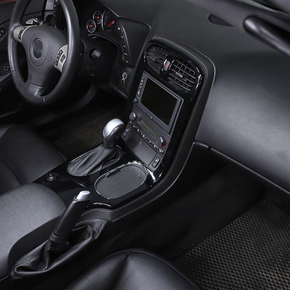 Glossy Black ABS Interior Full Center Console Trim Set For Corvette C6 05-13 US 9