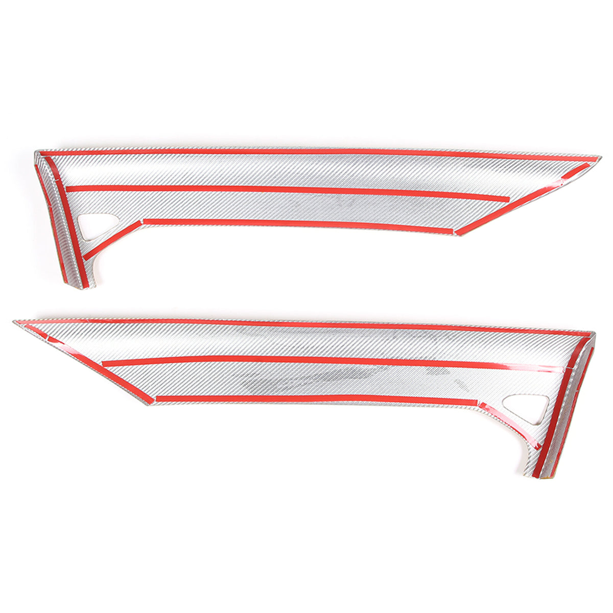 Yellow Carbon fiber Interior Door Upper Panel trim Cover For Corvette C8 2020-26 3