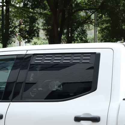 Black Alloy Wagon 2nd Row Door Window Vents Screen For Toyota Tundra 2022-23 US 7