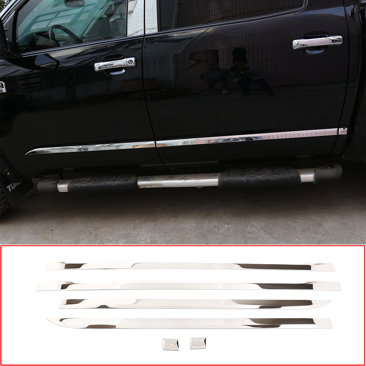 Chrome Side Body Door Protect Trim Stainless Steel for Toyota Tundra 2014-2021 2