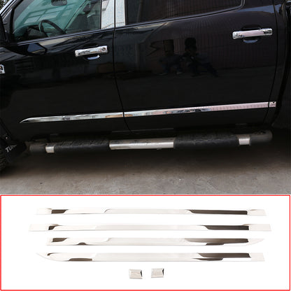 Chrome Side Body Door Protect Trim Stainless Steel for Toyota Tundra 2014-2021 2