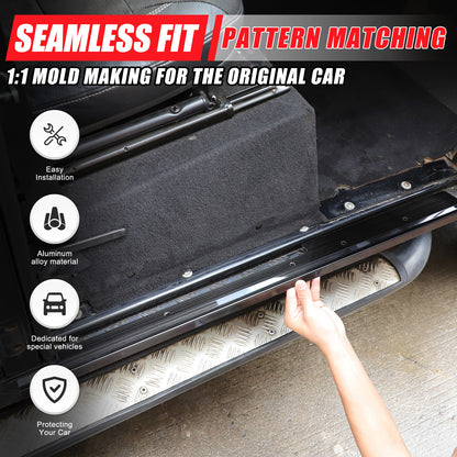 Steel Interior Door Sill Trim Guard Plate Trim For LR Defender L316 2004-2018 2