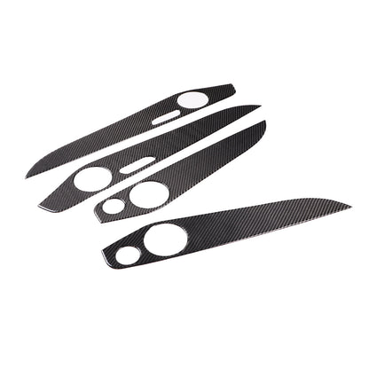 Real Carbon Fiber Interior Door Panel Trim For Benz C GLC Class W205 2014-20 12