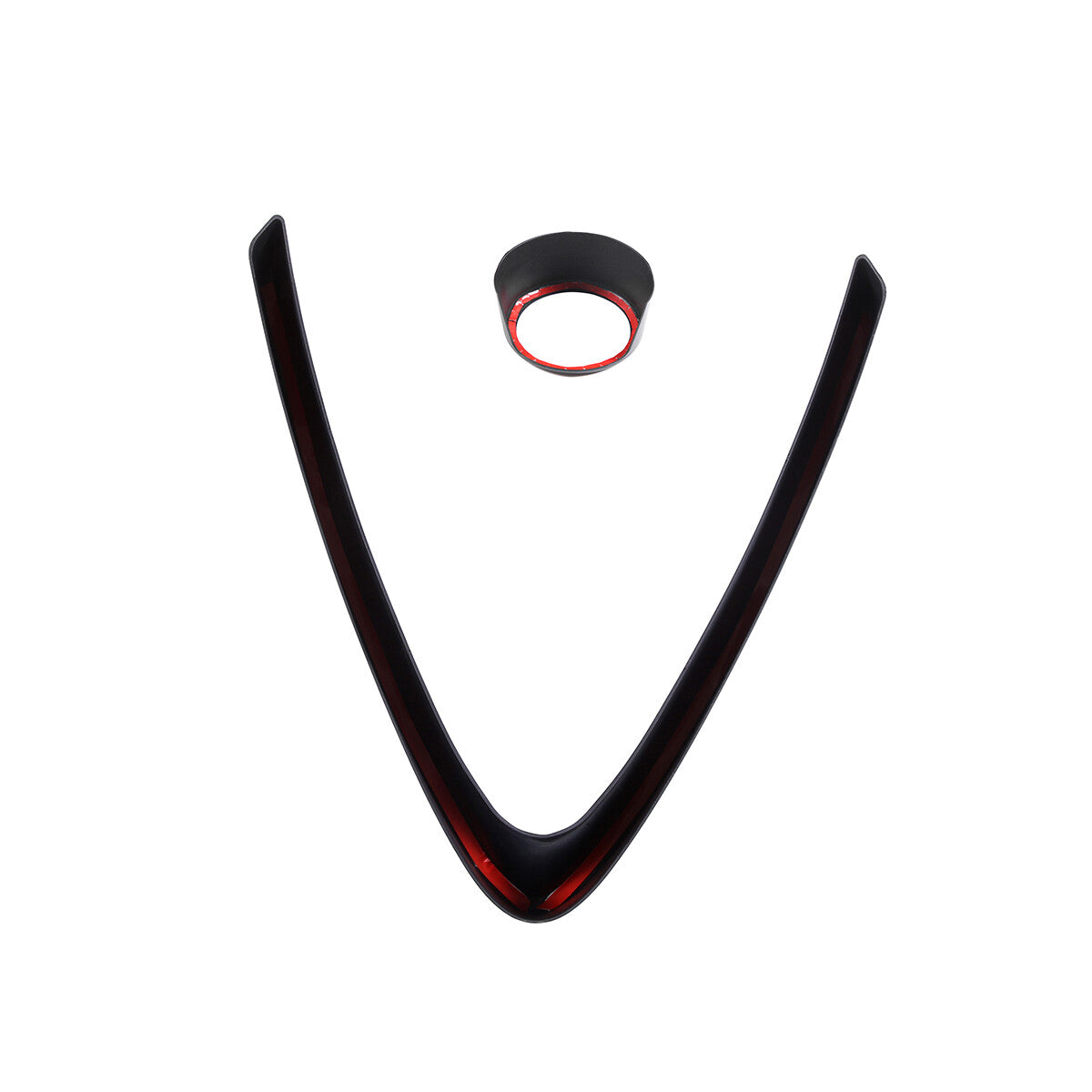 Matte Black Fiber V- Frame Shape Grille Mesh Cover For Alfa Romeo Stelvio 17-20 5