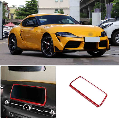 Red Carbon Fiber Console Navigation GPS Panel Trim For Toyota Supra 19-24 9
