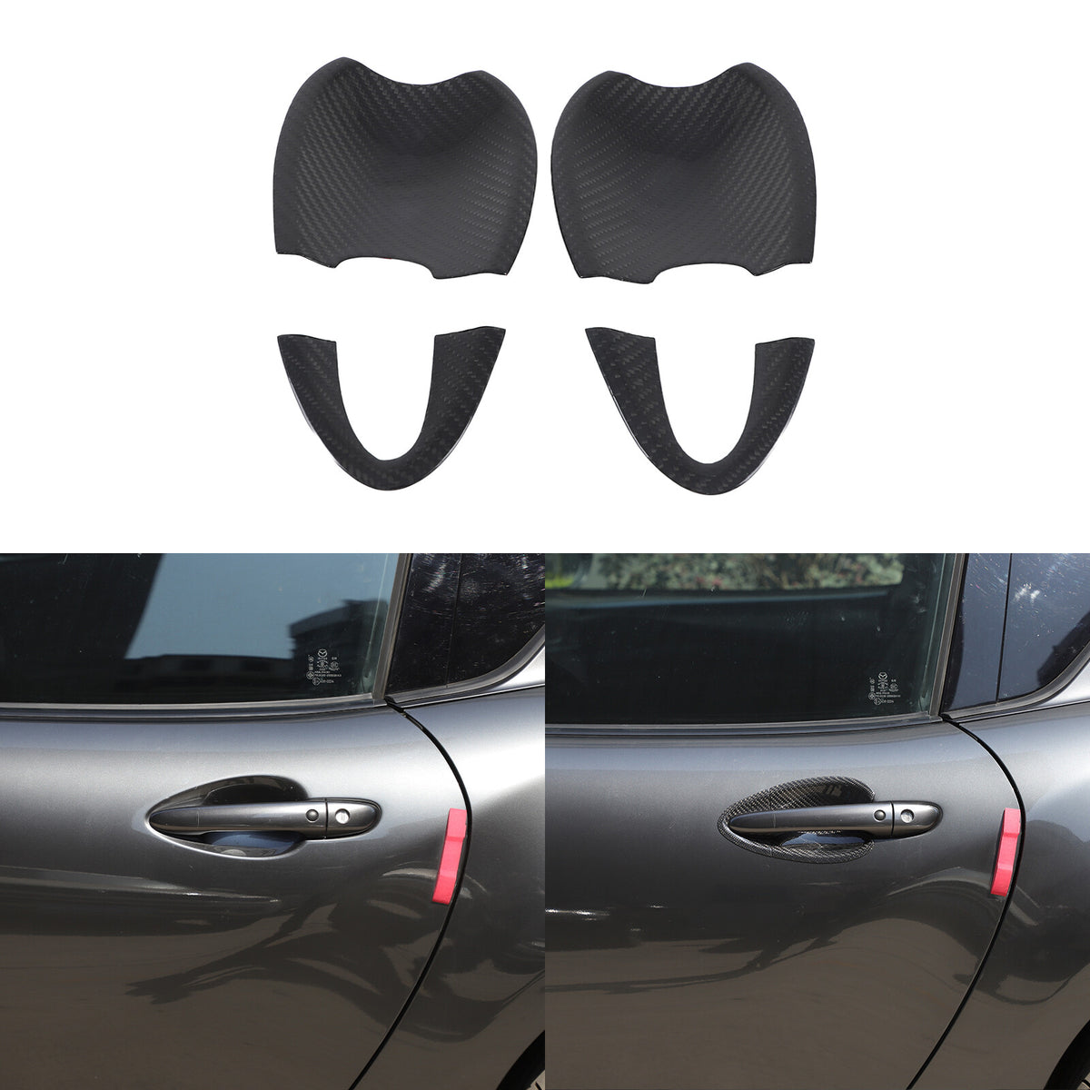 Real Carbon Fiber Exterior Outer Door Bowl Trim For Mazda MX-5 Miata 2016-2025 1