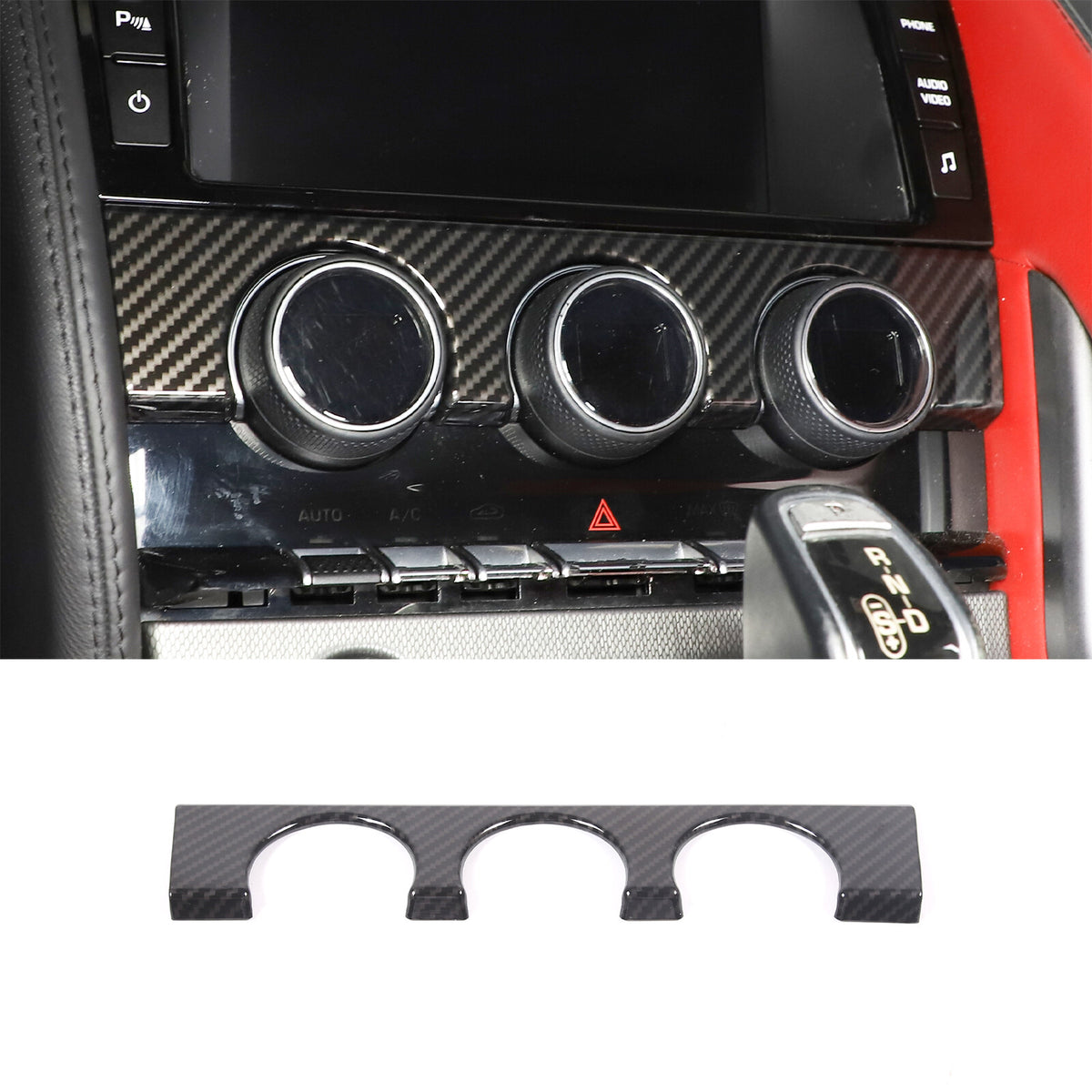 ABS Carbon Fiber Interior Full Set Cover Trim Kit For Jaguar F-type X152 2013-25 - Styles 6-10 46