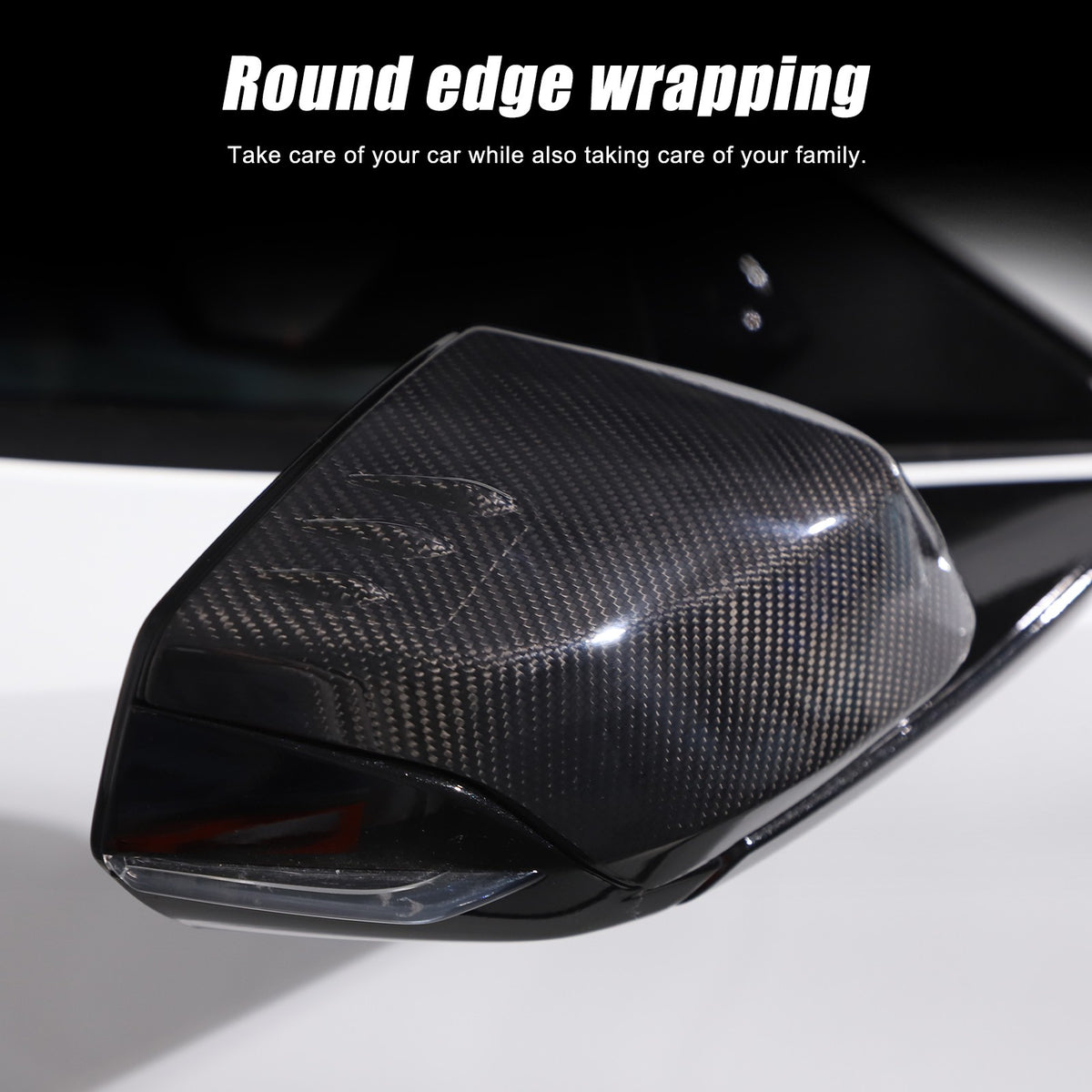 Real Carbon Fiber Side Mirror Air Duct Trim Cover For Corvette C8 2020+ 10