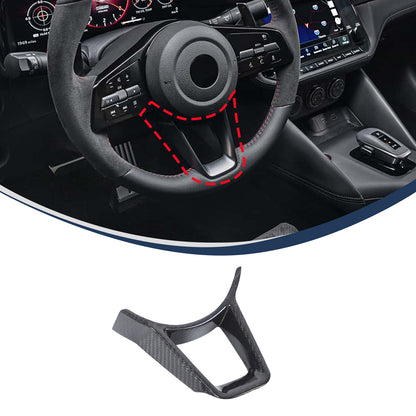 Real Carbon Fiber Steering Wheel U Type Cover Trim For Nissan Z RZ34 400Z 2023+ 2