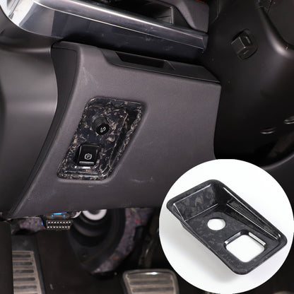 Forged Real Carbon Fiber Parking Button Cover Trim For Corvette C8 Z06 Z51 20-26 18