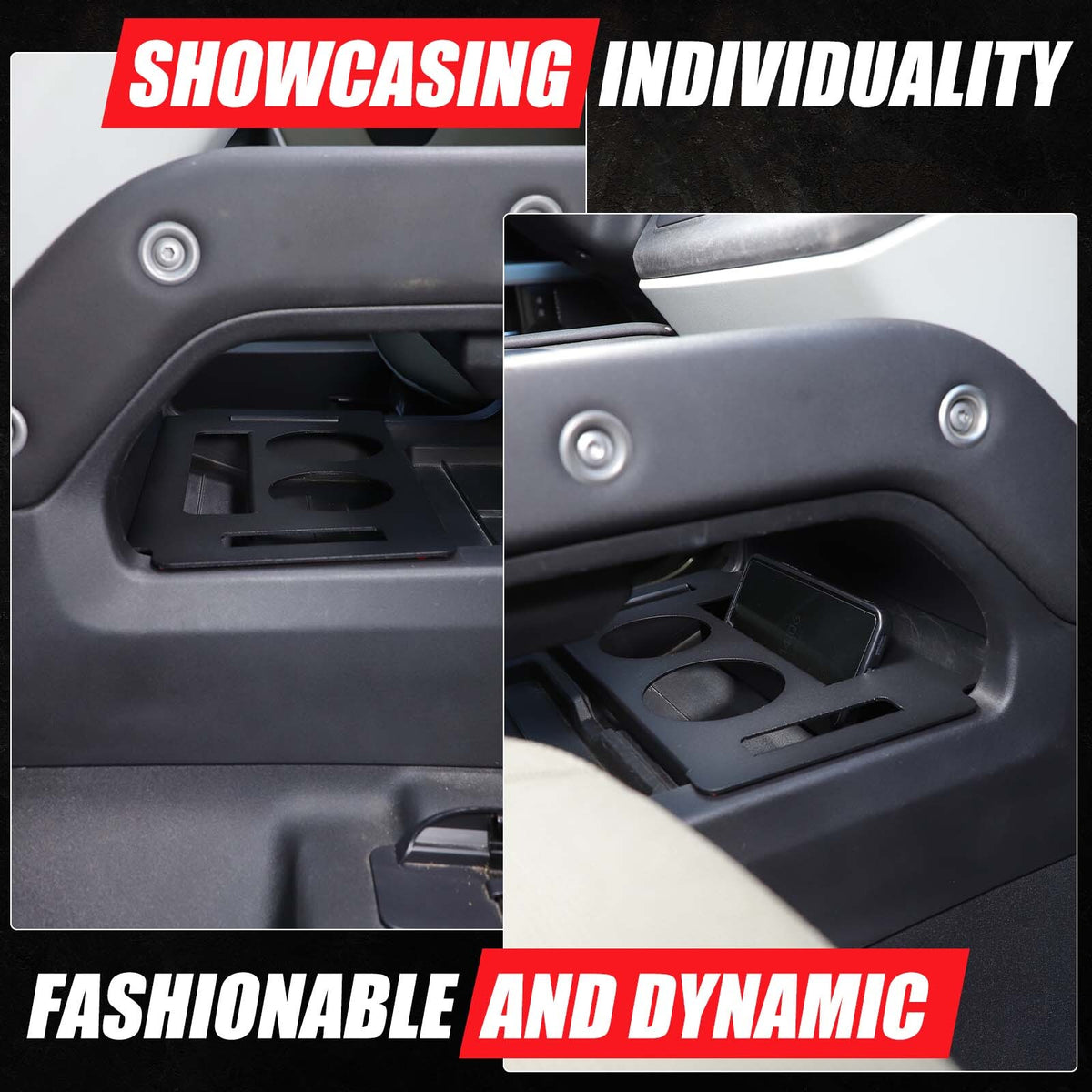 Alloy Lower Centre Console Cup holder Box For Land Rover Defender L663 20-24 US 19