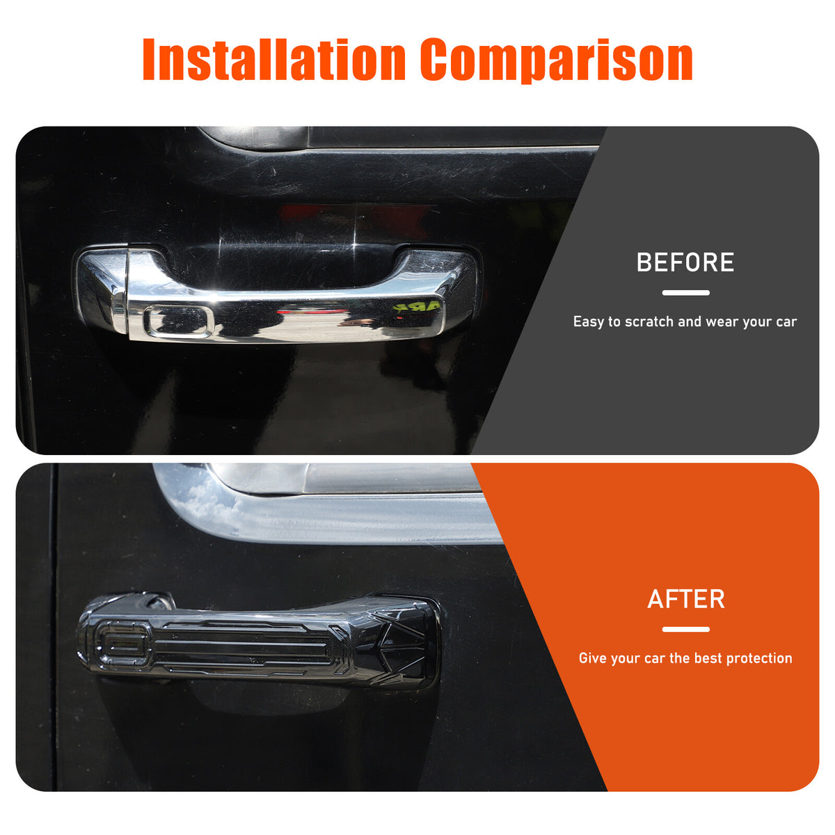 Mecha Glossy Piano Black Exterior Door Handle Cover for Hummer H3 2005-09 24