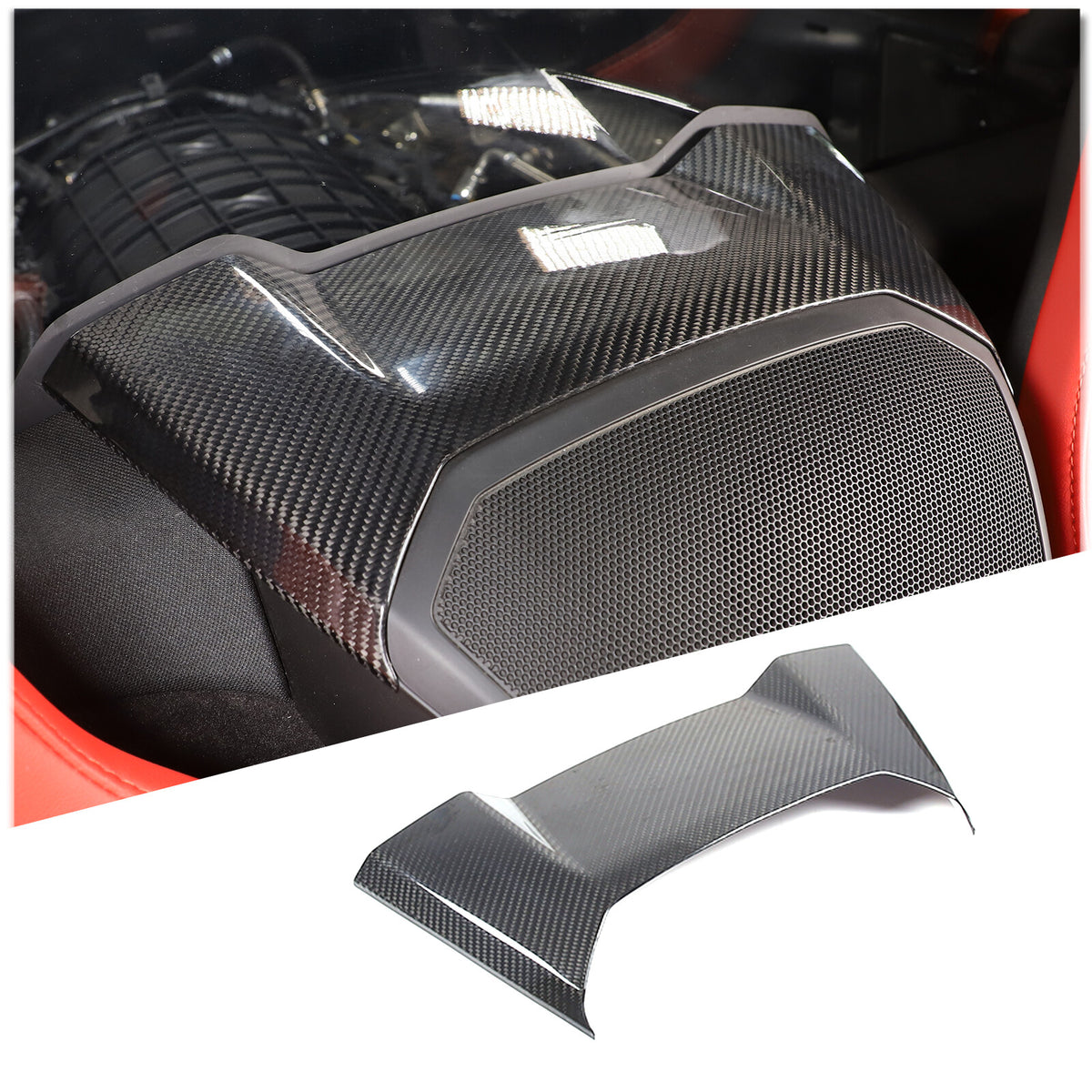 Real Dry Carbon Fiber Full Interior Center Set Trim Kit For Corvette C8 20-25 US - Styles 66-67 11
