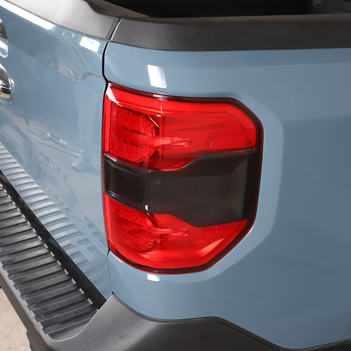 Smoked Black Rear Tail Light Guard Decor Cover Trim Bezel For Ford Maverick 22+ 9