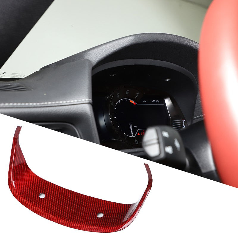 Red Real Carbon Fiber Dashboard Panel Frame For Toyota Supra A90 2019-22 19