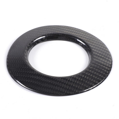 Real Carbon Fiber Steering Wheel Center Logo Ring Cover For 2005-13 Corvette C6 9