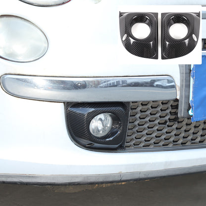 Real Carbon Fiber Front Fog Light Frame Trim For Fiat 500 312 2011-2015 5
