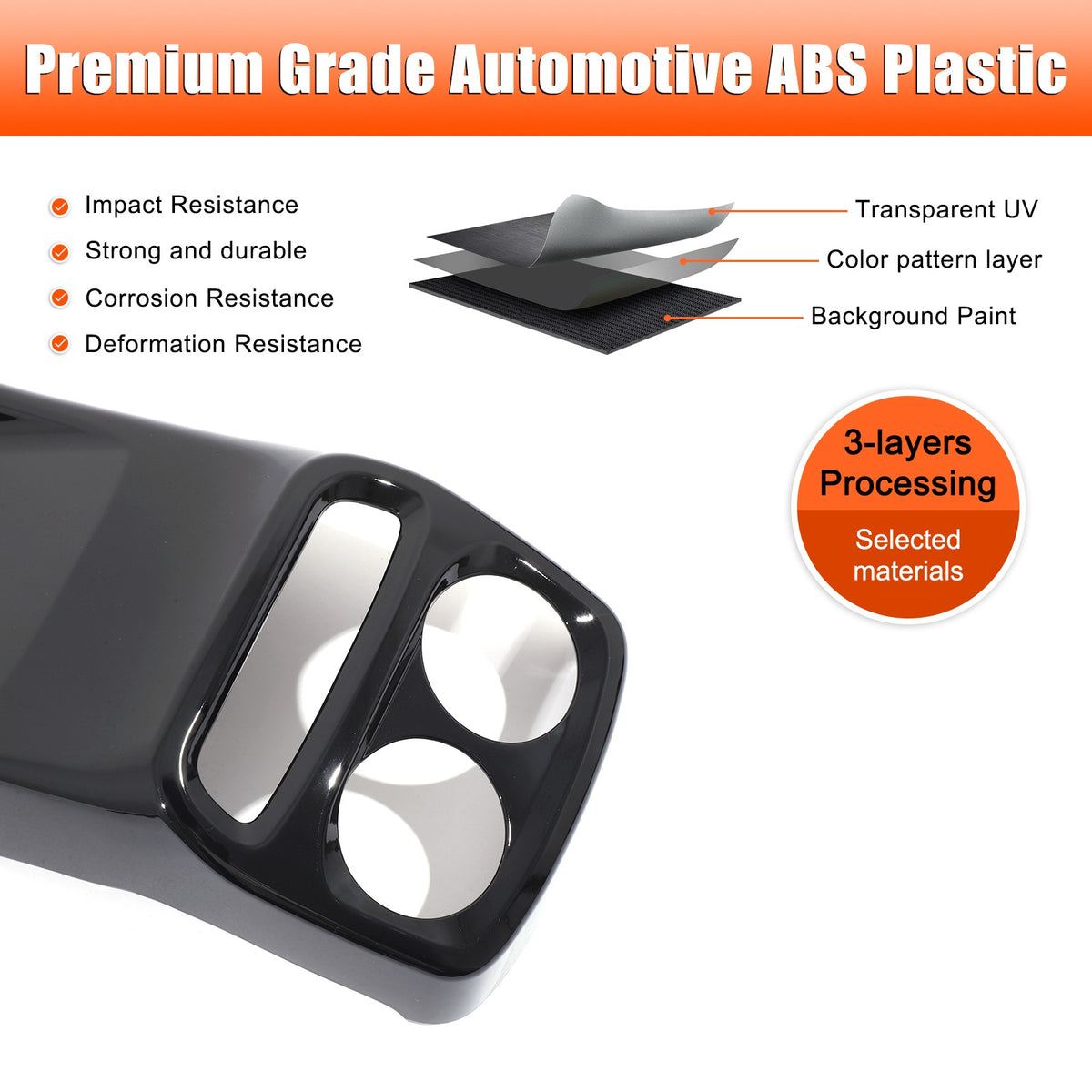 Glossy Piano Black Rear Air Vent Kick Guard Panel Trim For Benz G-Class 2025+ 5