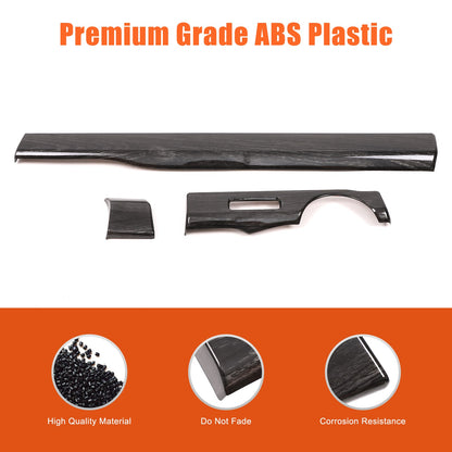 Black Wood Grain ABS Glove Box Upper Trim For Nissan Titan 2016-2023 US 9