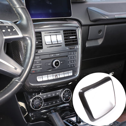 Real Carbon Fiber Center CD Panel Decorative Frame For Benz G-Class 2012-2018 3