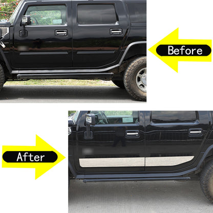 Silver Door Side Belt Molding Moulding Body Trim For Hummer H2 03-07 3