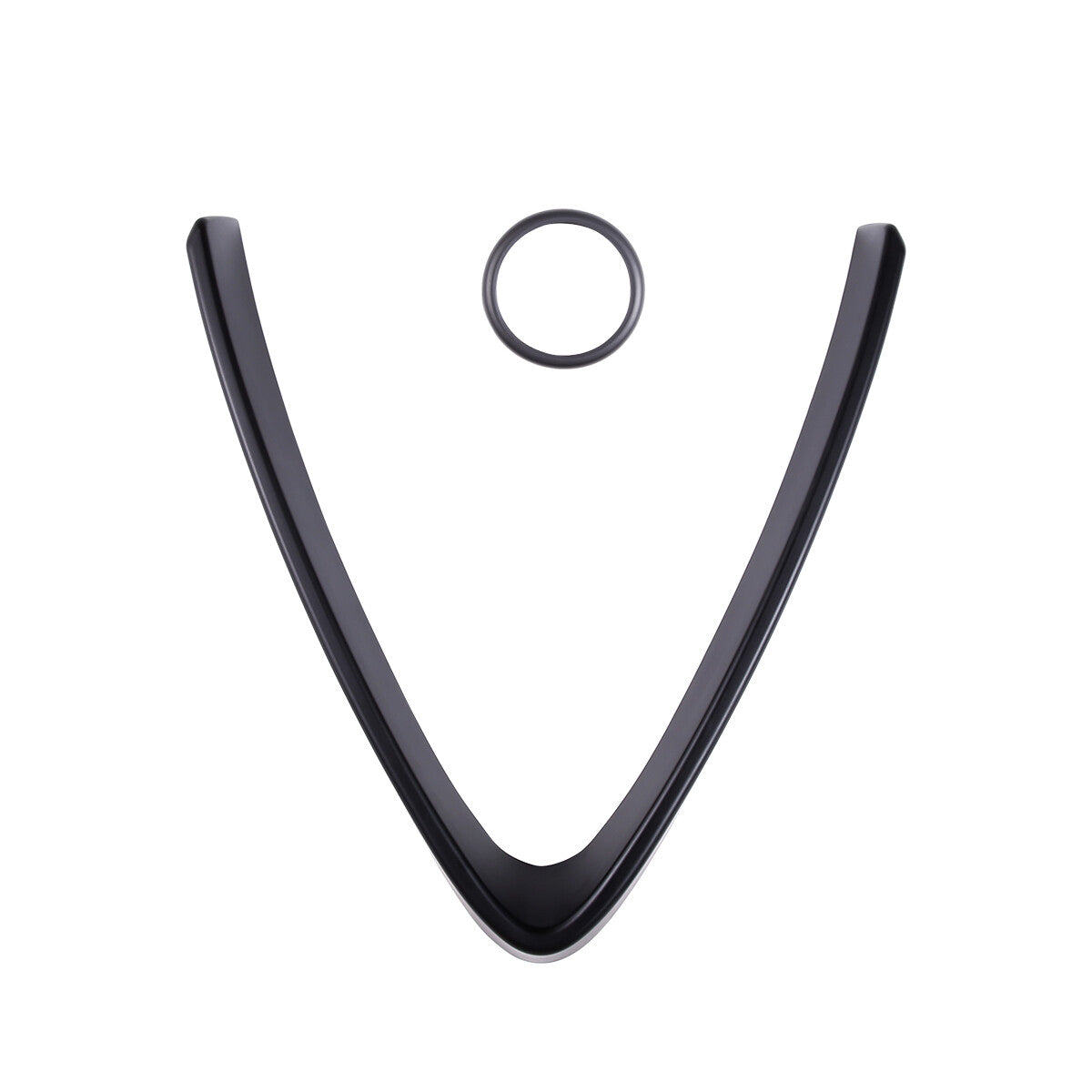 Matte Black Fiber V- Frame Shape Grille Mesh Cover For Alfa Romeo Stelvio 17-20 7