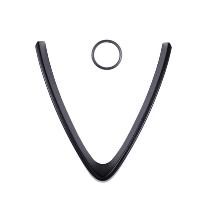 Matte Black Fiber V- Frame Shape Grille Mesh Cover For Alfa Romeo Stelvio 17-20 7