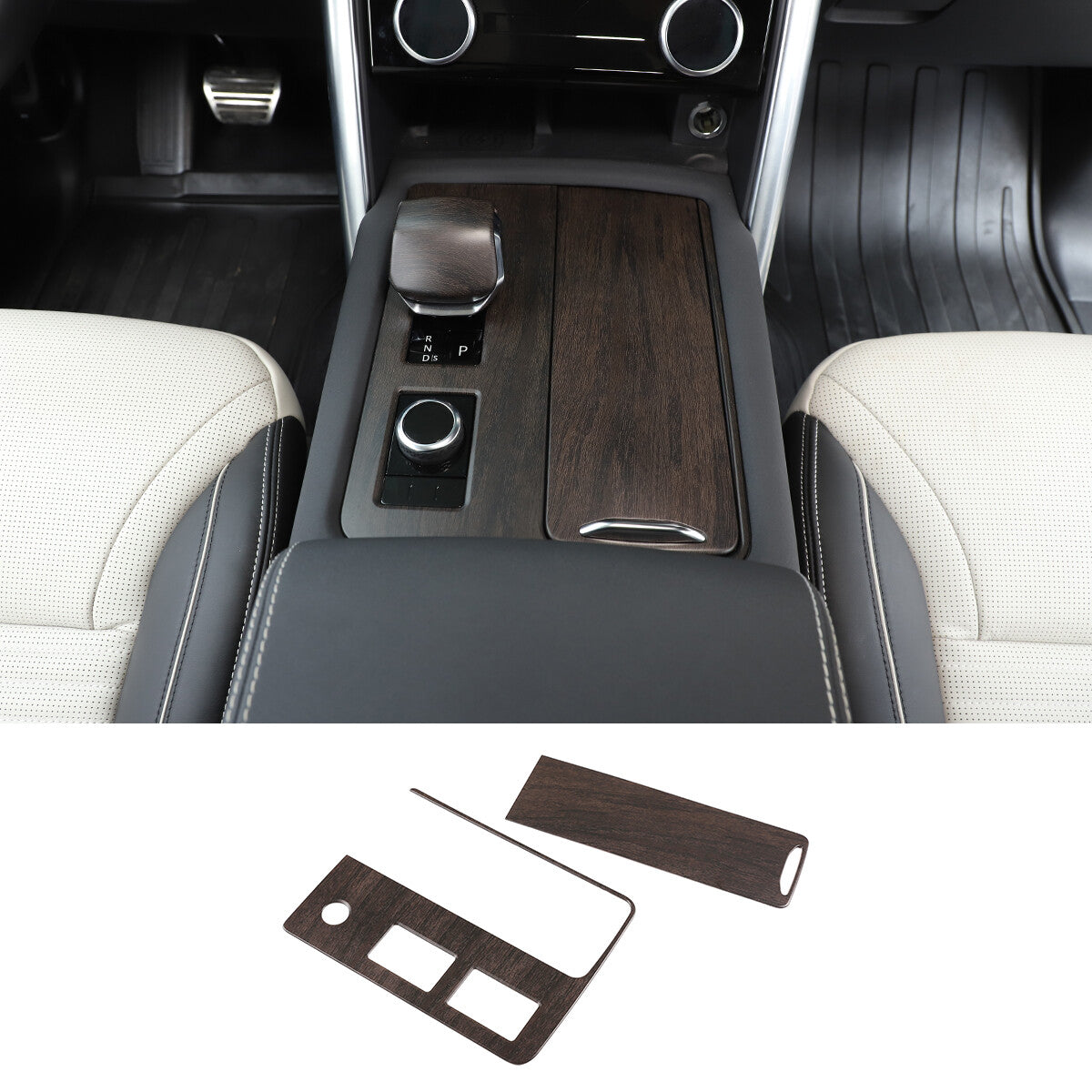 Oak Grain Center Console Gear Shift Panel Trim For Land Rover Discovery 5 21-24 6