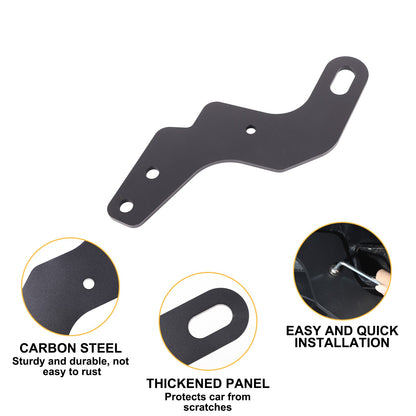 Black Rear Bumper Tow Hook Rescue Recovery Kits For Toyota Tundra 2022+ 4